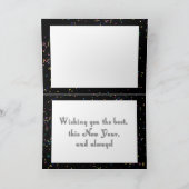 Happy New Year-tekstontwerp Feestdagen Kaart (Binnen)