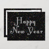 Happy New Year-tekstontwerp Feestdagenkaart (Voorkant / Achterkant)