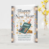 Happy New Year to an Amazing Accountant Kaart (Gele Bloem)