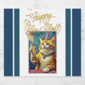 HAPPY NEW YEAR TOAST SPARKLING WIJNETIKET (Enkel label)