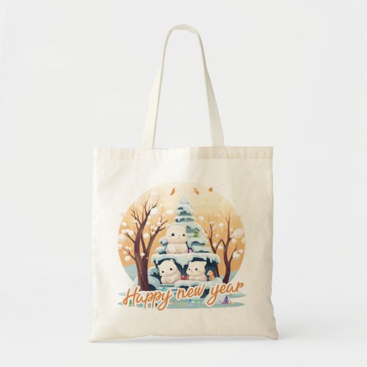 Happy new year too tote bag (Voorkant)