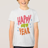 Happy New Year Tri-Blend Shirt (Voorkant)