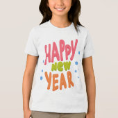 Happy New Year Tri-Blend Shirt (Voorkant)