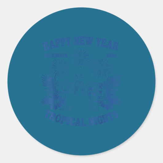 Happy New Year Trocal Nights 2026 Celebration Ronde Sticker (Voorkant)