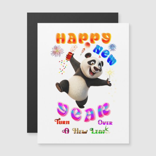 Happy New Year Turn Over A New Leaf (Voorkant / Achterkant)