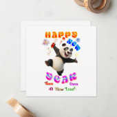 Happy New Year Turn Over A New Leaf Notitiekaartje (Voorkant / Achterkant in situ)