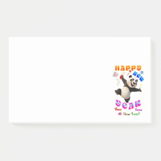 Happy New Year Turn Over A New Leaf Post-it® Notes (Voorkant)