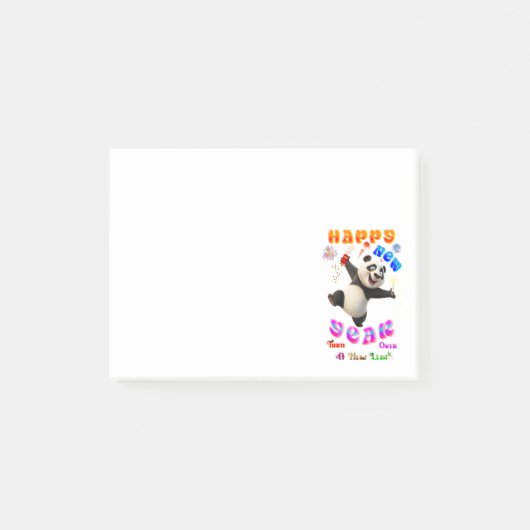 Happy New Year Turn Over A New Leaf Post-it® Notes (Voorkant)