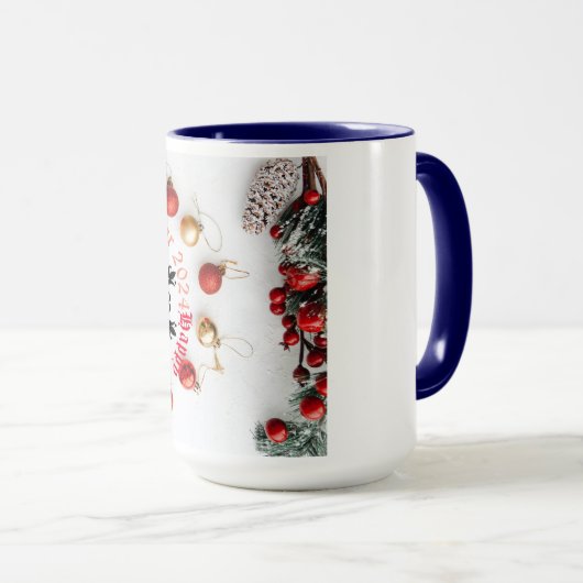 Happy New year Two-Tone Coffee Mok (Voorkant rechts)