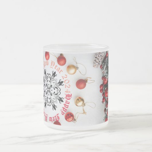 Happy New year Two-Tone Coffee Mok (Center)