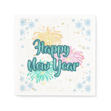 Happy New Year Typography Celebration