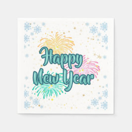 Happy New Year Typography Celebration Servet