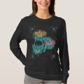 Happy New Year Typography Celebration T-Shirt (Voorkant)