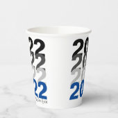 Happy New Year Typography Paper cup Papieren Bekers (Links)