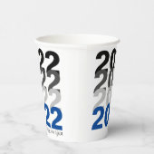 Happy New Year Typography Paper cup Papieren Bekers (Rechts)