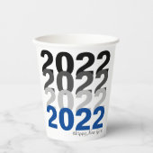 Happy New Year Typography Paper cup Papieren Bekers (Voorkant)