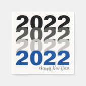 Happy New Year Typography Paper Napkin Servet (Voorkant)