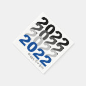 Happy New Year Typography Paper Napkin Servet (Hoek)