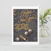 Happy New Year Uitnodiging (Staand voorkant)