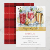 Happy New Year Uitnodiging (Voorkant / Achterkant)