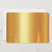 Happy New Year-uitnodiging zwart en goud Kaart (Achterkant)