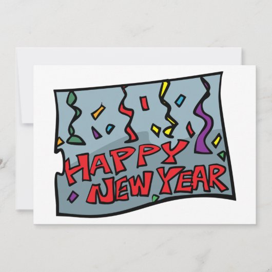 Happy New Year-uitnodigingen Kaart (Voorkant)