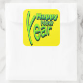 HAPPY NEW YEAR VIERKANTE STICKER (Tas)