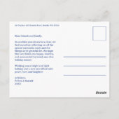 HAPPY NEW YEAR Waterverf Plaid CUSTOM Arch FOTO Briefkaart (Achterkant)