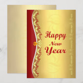 Happy New Year Wenskaart (Voorkant / Achterkant)