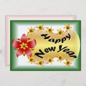 Happy New Year Wenskaart Feestdagenkaart (Voorkant / Achterkant)