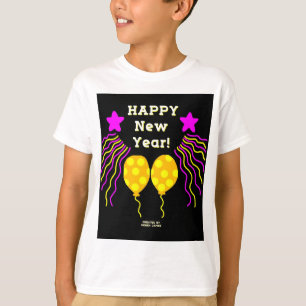 Happy New Year wenst jongens White Basic T Shirt