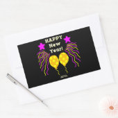 Happy New Year wenst Rechthoekige Sticker (Envelop)