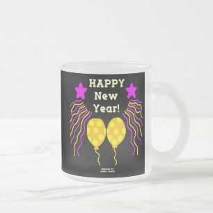 Happy New Year wenst Small Frosted Glass Mok