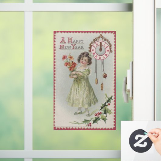 Happy New Year Window Cling Raamsticker (Huis)