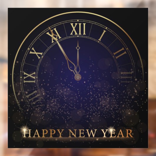 Happy New Year Window Cling Raamsticker (Vel 2)