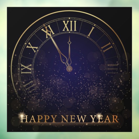 Happy New Year Window Cling Raamsticker (Vel 3)