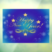 Happy New Year Window Cling Raamsticker (Vel 3)