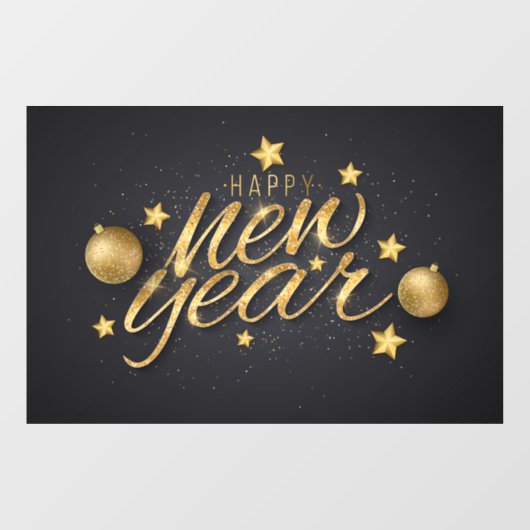 Happy New Year Window Cling Raamsticker (Vel)