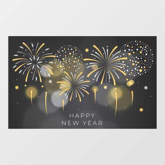 Happy New Year Window Cling Raamsticker (Vel)