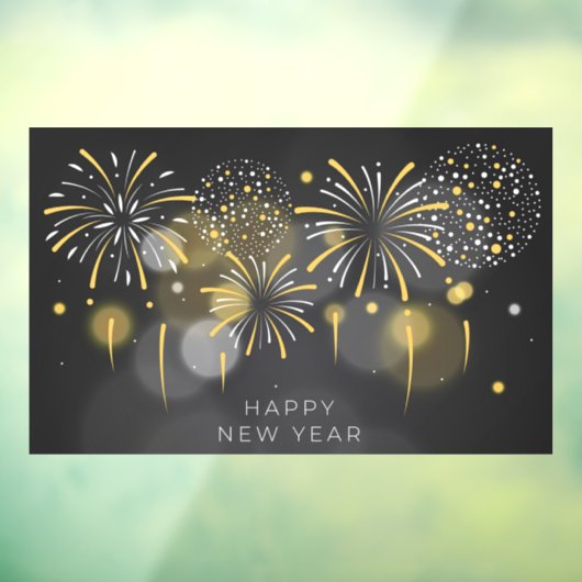 Happy New Year Window Cling Raamsticker (Vel 3)