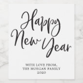 Happy New Year Wine Label Wijn Etiket (Enkel label)
