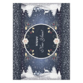 Happy New Year! Winter Fairy Tale Fantasy blue Tafelkleed (Voorkant)