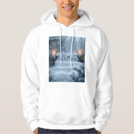 happy new year winter scene hoodie