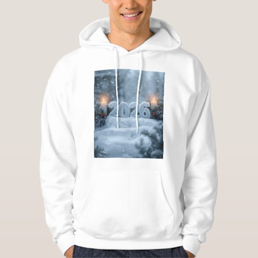 happy new year winter scene hoodie (Voorkant)