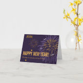 Happy New Year– Wishing You Success and Love Kaart (Gele Bloem)