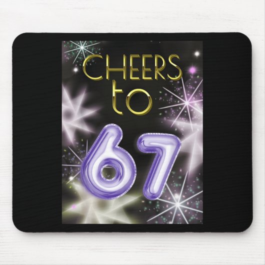 Happy New Year With A 6 7 Zoomer Meme Vibe. 2026 C Muismat (Voorkant)