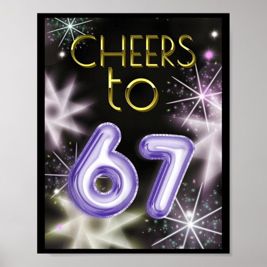 Happy New Year With A 6 7 Zoomer Meme Vibe. 2026 C Poster (Voorkant)