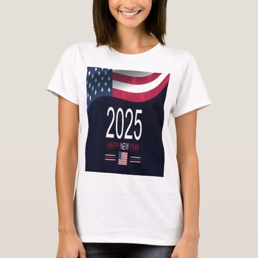 HAPPY NEW YEAR WOMEN'S USA SHIRT (Voorkant)