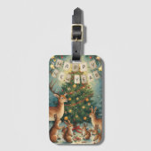 Happy New Year Woodland Animal Bagagelabel (Voorkant (verticaal))