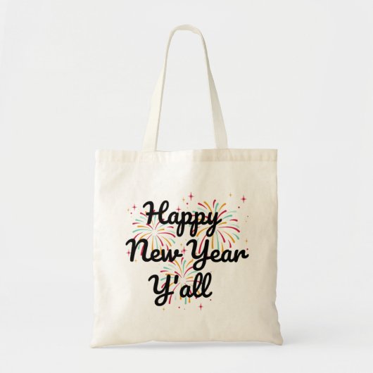 Happy New Year Y'all Tote Bag (Voorkant)